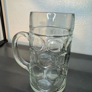 HUGE Glass Beer Stein